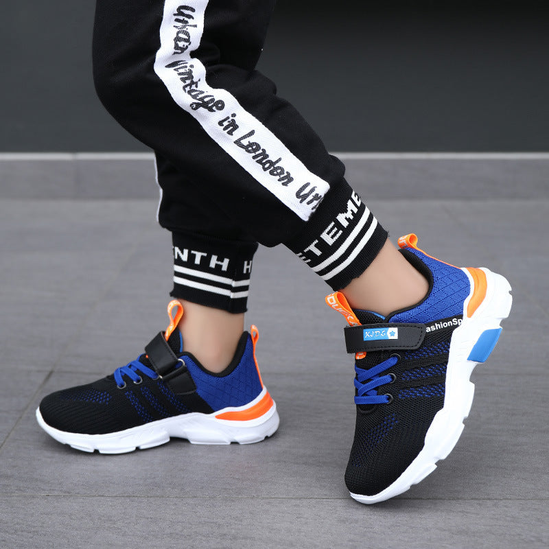Unisex Kinder-Sneaker mit atmungsaktivem Strickschaft und Klettverschluss Echoarchiv