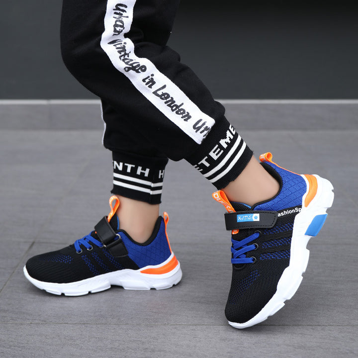 Unisex Kinder-Sneaker mit atmungsaktivem Strickschaft und Klettverschluss Echoarchiv