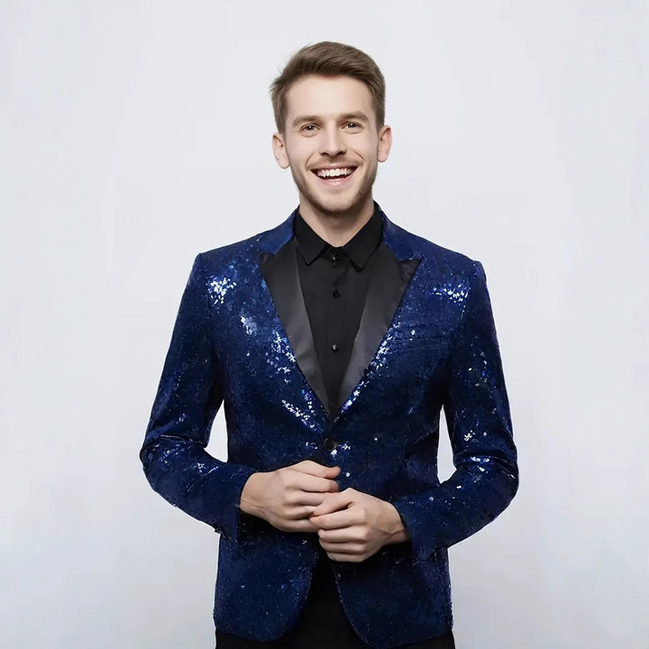 Herren elegantes Pailletten-Sakko im modernen Design Echoarchiv