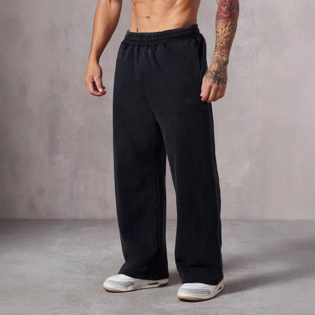 Herren nan lockere Fleece-Jogginghose mit elastischem Bund und geradem Schnitt Echo Archiv
