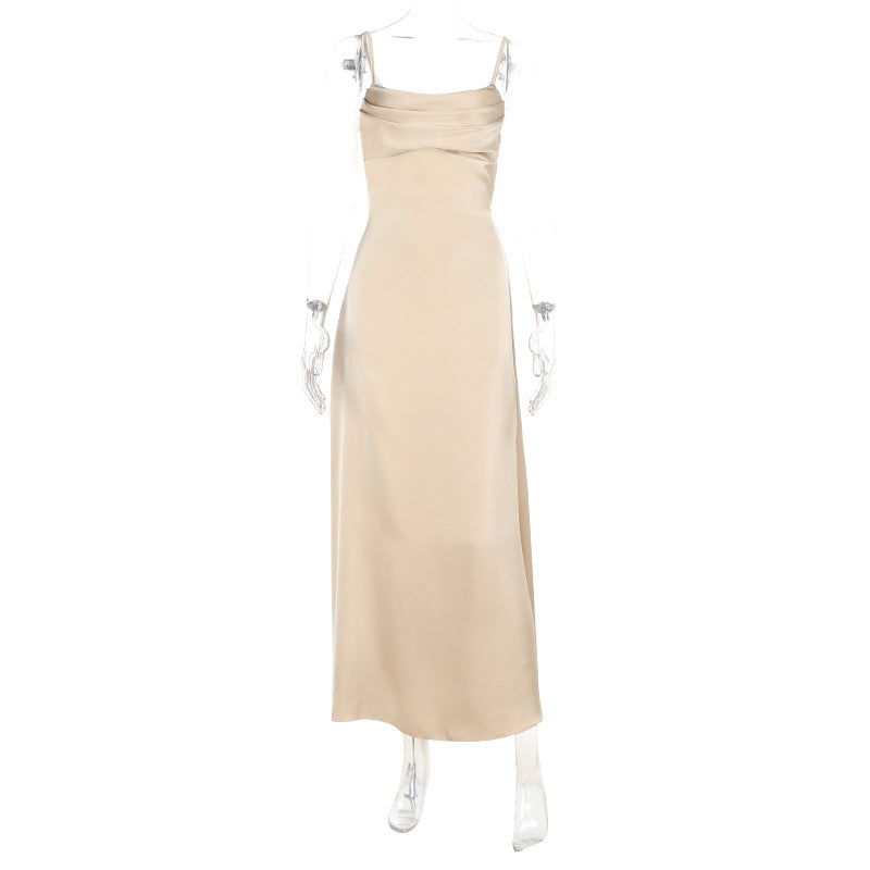 Damen Elegantes Maxikleid mit raffiniertem Cowl-Ausschnitt Echo Archiv
