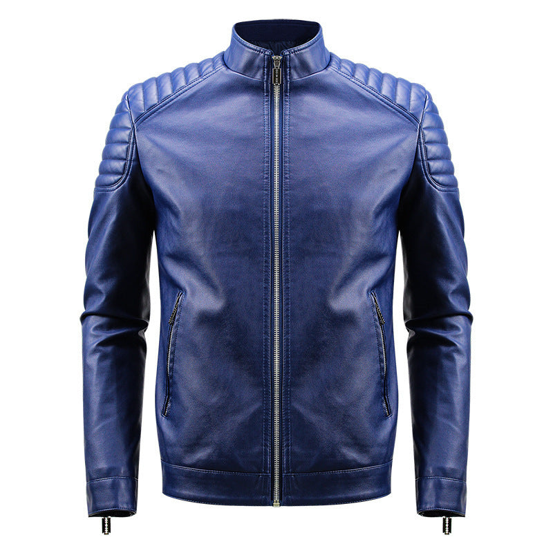 Herren Modische Kunstlederjacke mit strukturiertem Design Echo Archiv
