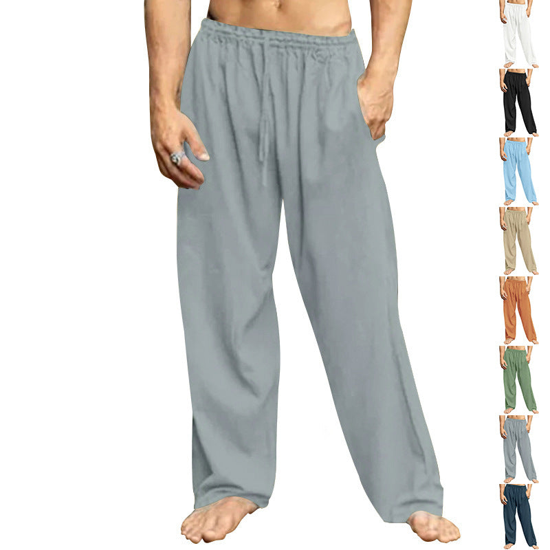 Herren nan Relaxhose mit weitem Bein elastischem Tunnelzugbund und seitlichen Eingrifftaschen Echo Archiv