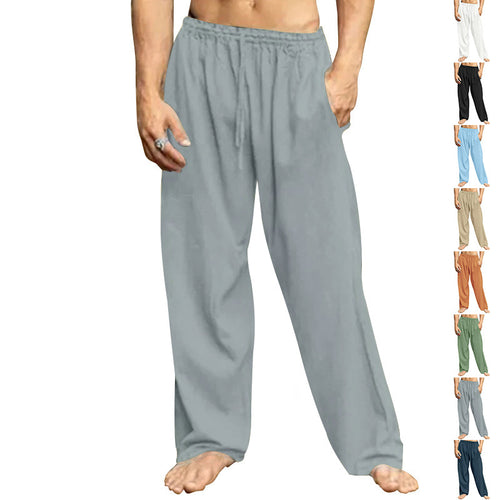 Herren nan Relaxhose mit weitem Bein elastischem Tunnelzugbund und seitlichen Eingrifftaschen Echo Archiv
