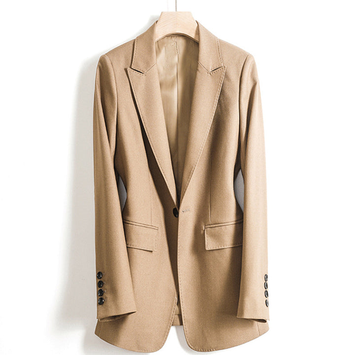 Damen Taillierter Einreihiger Blazer mit Ein-Knopf-Verschluss und Pattentaschen Echo Archiv