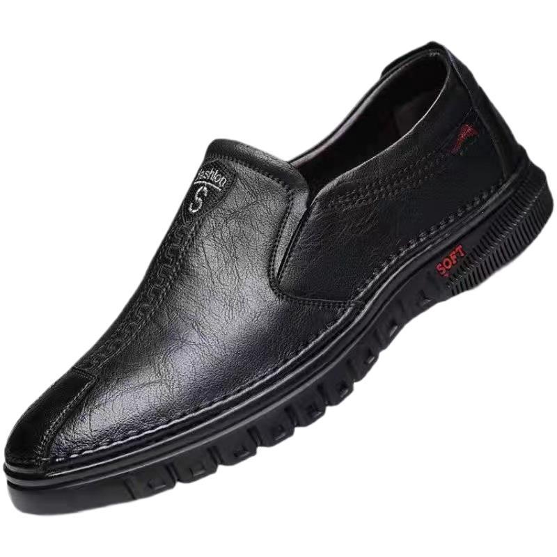 Herren Elegante und Bequeme Slip-On Lederschuhe Echoarchiv