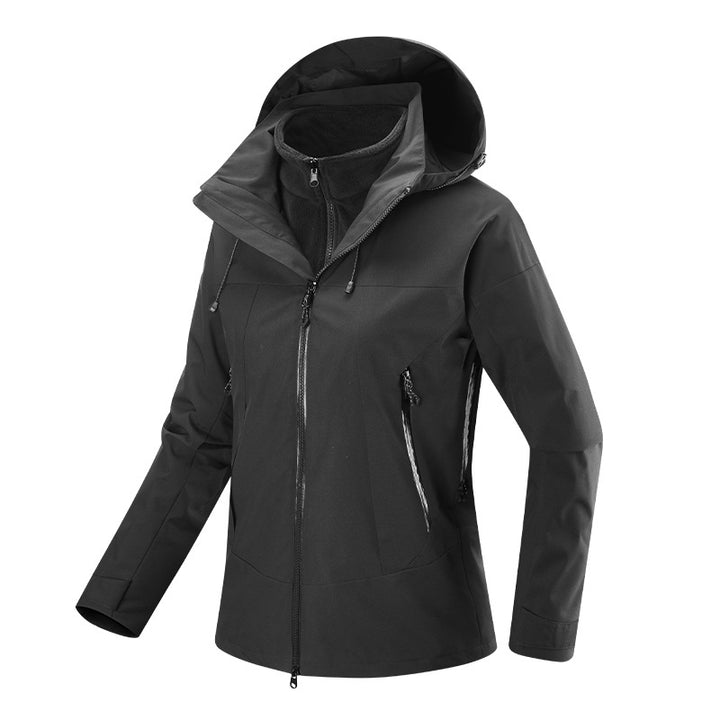 Damen Multikomfort Softshelljacke mit herausnehmbarem Fleece-Inlay und verstellbarer Kapuze – Célinea
