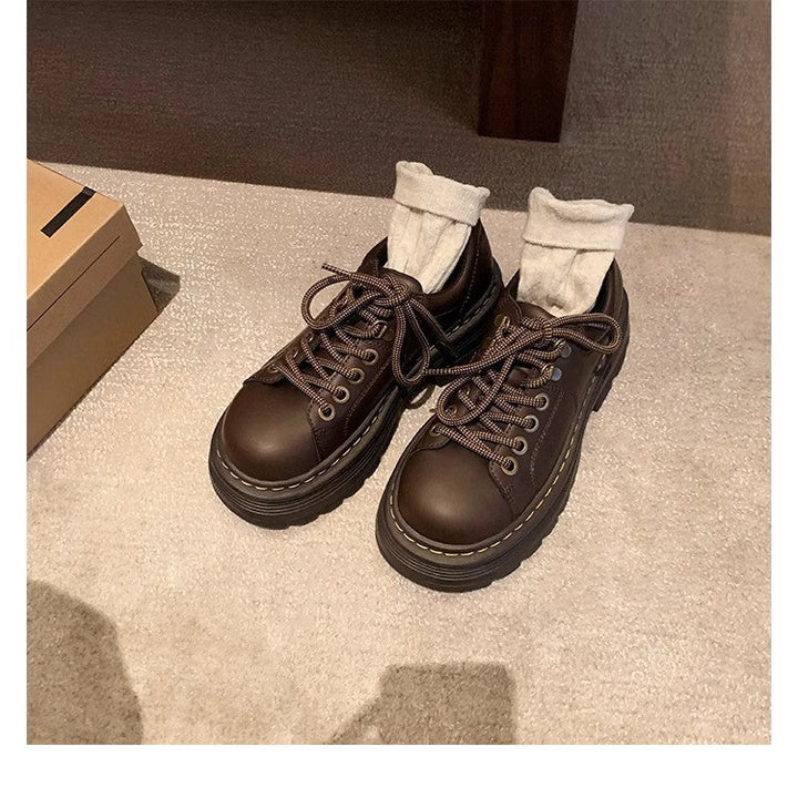 Damen Chunky Schnürschuhe mit rutschfester Profilsohle und stilvollem Design Echoarchiv