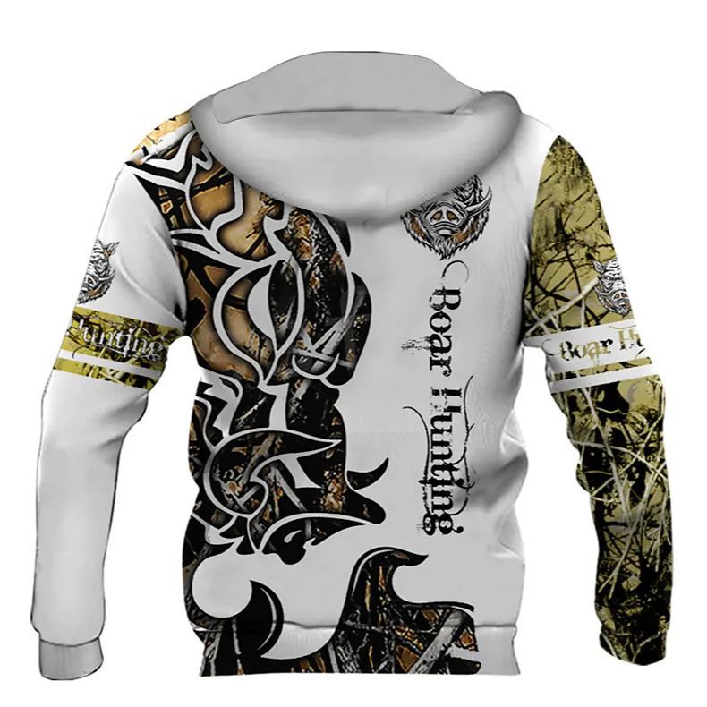 Herren Kapuzenpullover mit auffälligem Löwenmotiv und kreativen Grafiken Echoarchiv