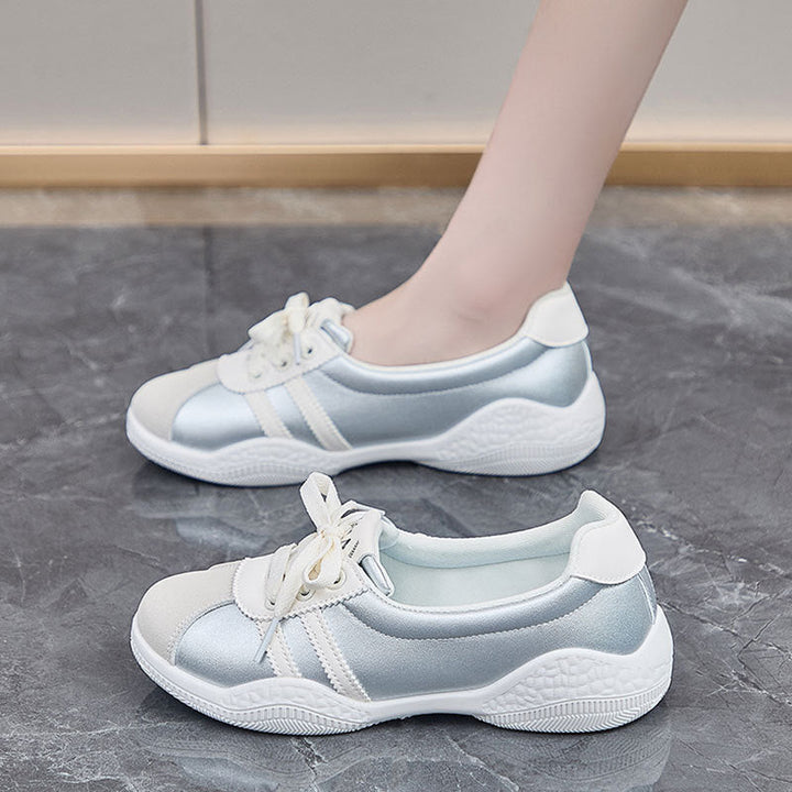 Damen Sneakers mit glanzvollem Obermaterial und atmungsaktivem Innenfutter Echo Archiv