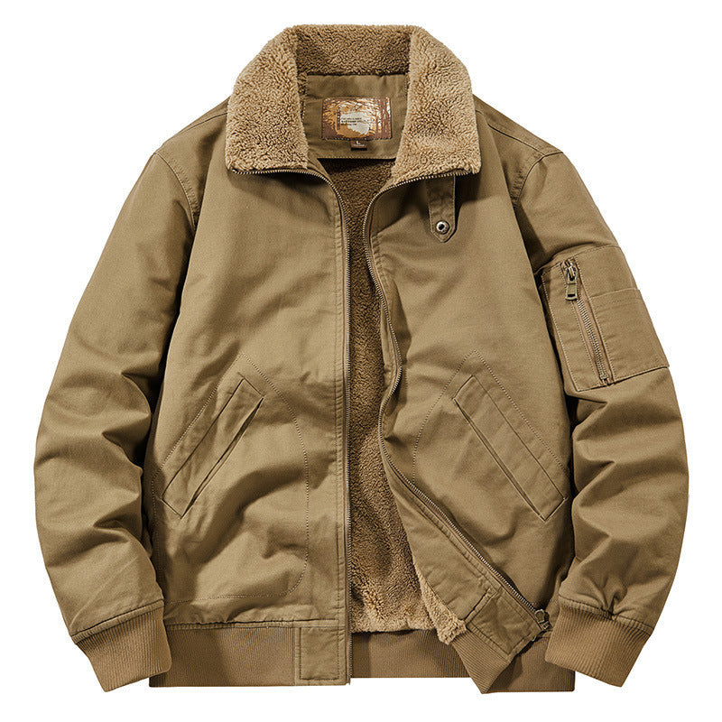 Herren Teddygefütterte Pilot-Bomberjacke mit Sherpa-Innenfutter und Ärmeltasche Echo Archiv