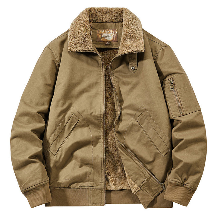 Herren Teddygefütterte Pilot-Bomberjacke mit Sherpa-Innenfutter und Ärmeltasche Echo Archiv