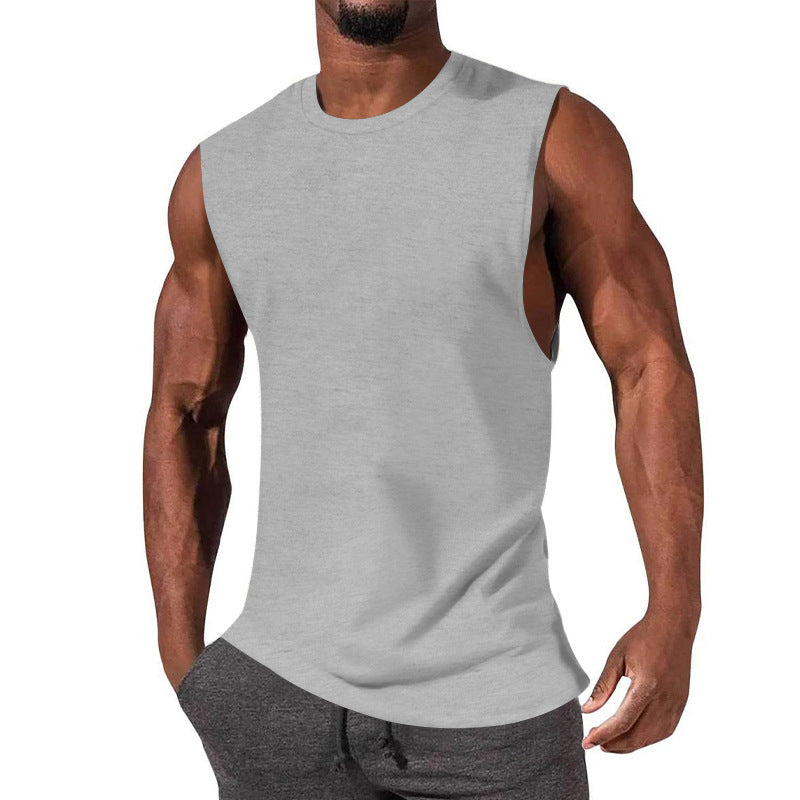 Herren nan athletisches Tanktop mit extra tiefem Armanschnitt und elastischem Baumwollmix Echoarchiv