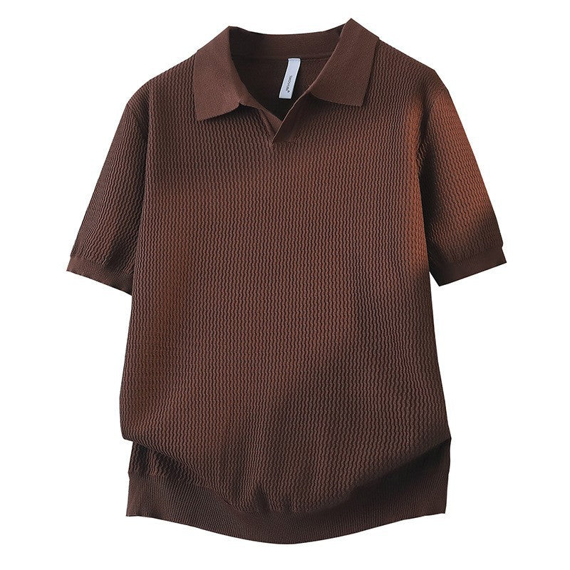 Damen Kurzarm Poloshirt mit strukturiertem Design Echo Archiv