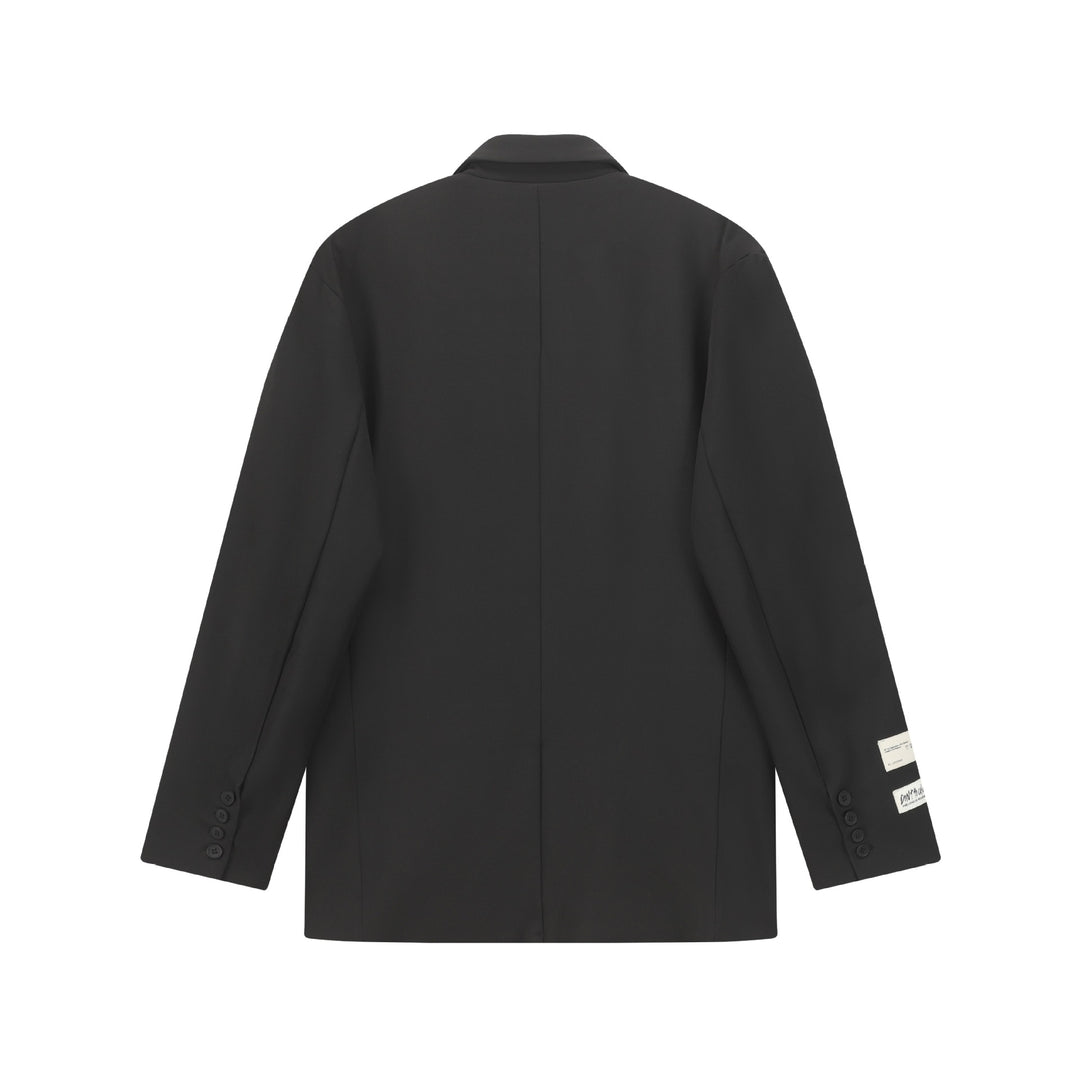 Damen Oversize Blazer mit Reverskragen, Zweiknopfleiste und Pattentaschen Echoarchiv