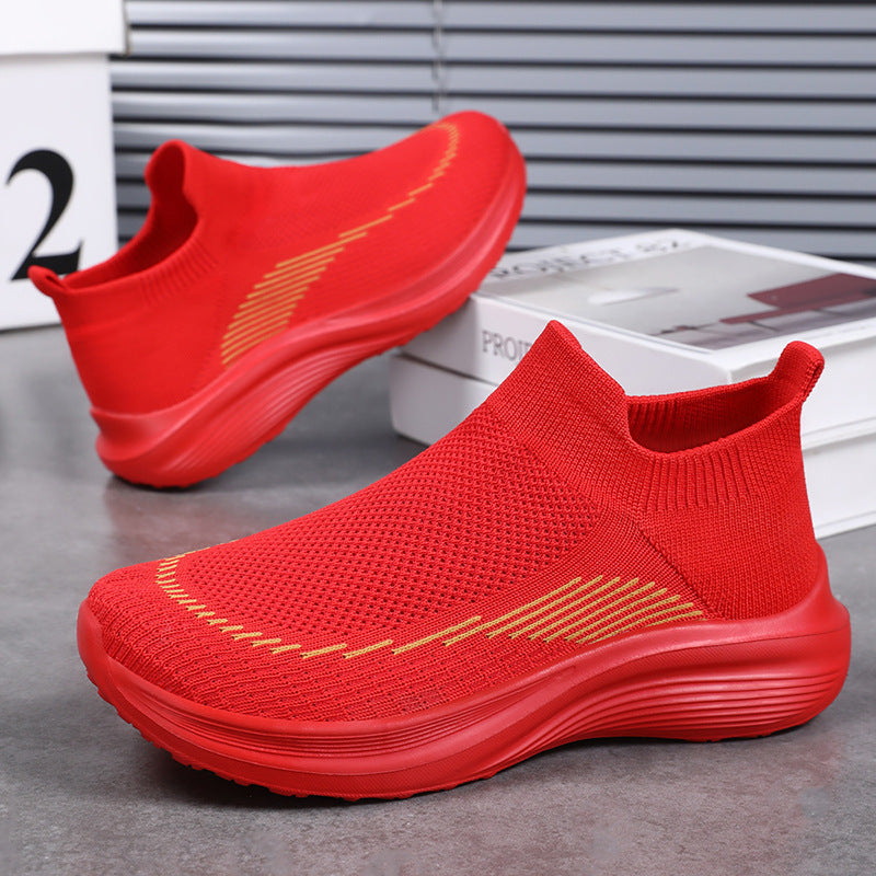 Damen Bequeme und atmungsaktive Slip-On Sneakers mit nahtloser Strick-Oberfläche Echo Archiv