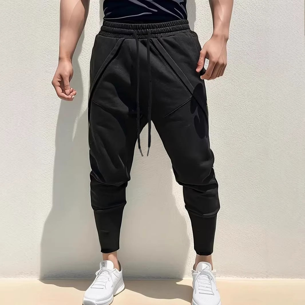 Herren Tapered-Jogginghose mit tiefem Schritt, elastischem Bund & diagonalgesetzten Taschen Echo Archiv