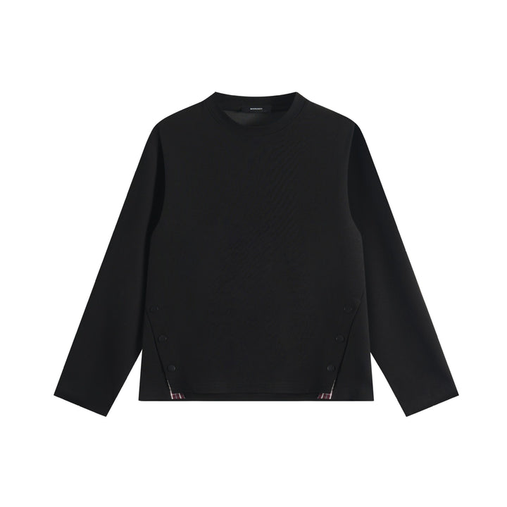 Unisex Oversize-Sweatshirt mit seitlichen Druckknopfleisten und Rundhals Echoarchiv