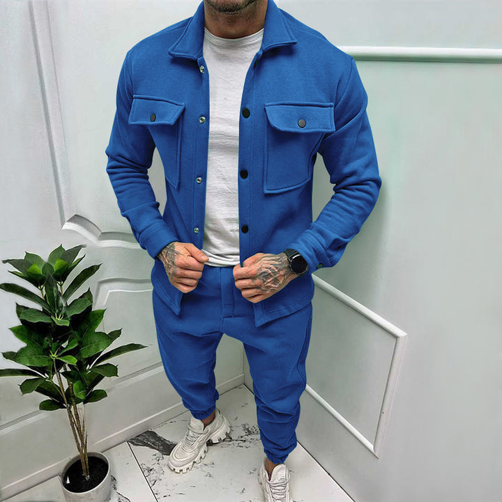 Herren lässige Freizeitjacke mit Taschen Echoarchiv