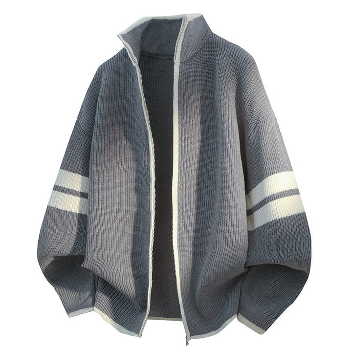 Unisex nan oversized Strickjacke mit Reißverschluss und Stehkragen Echo Archiv