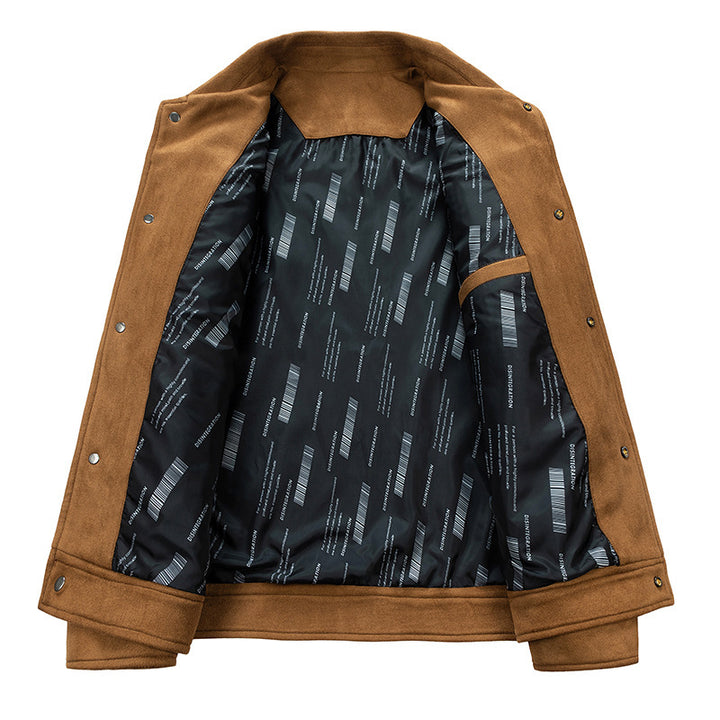 Herren Overshirt aus Kunstleder mit Hemdkragen und Pattentaschen Echo Archiv