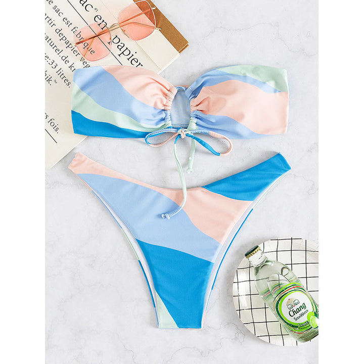 Damen Bandeau-Bikini mit verspieltem Schnitt Echo Archiv
