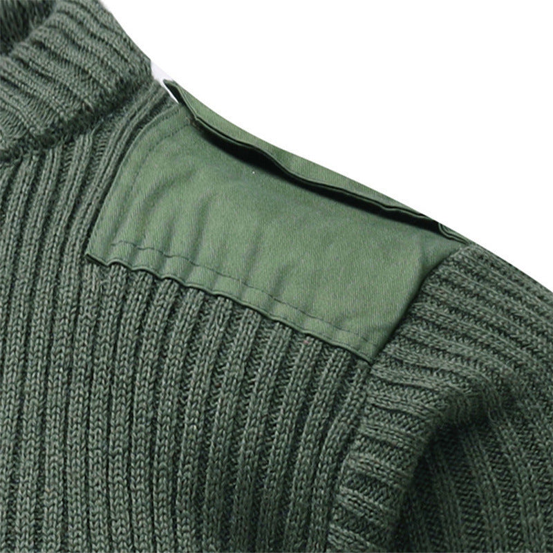 Herren strukturiertes Strickoberteil mit Schulterdetails Echoarchiv
