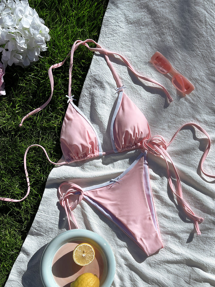 Damen Triangel-Bikini mit verspielten Bindebändern Echo Archiv