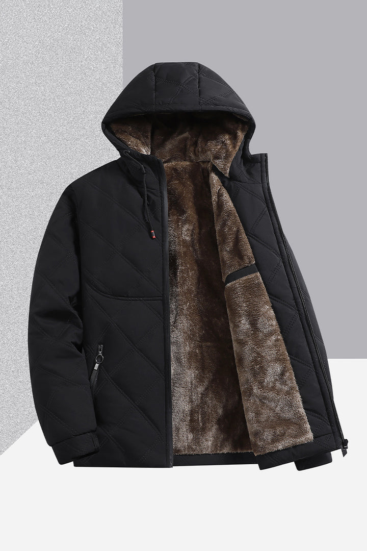 Herren Wattierte Steppjacke mit Kapuze Echo Archiv