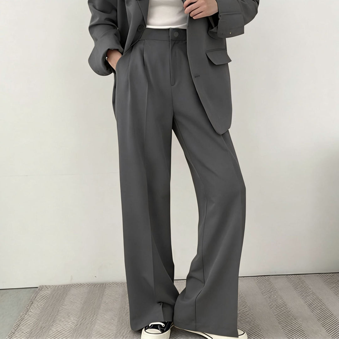 Damen elegantes Blazer-Set mit weitem Schnitt Echoarchiv
