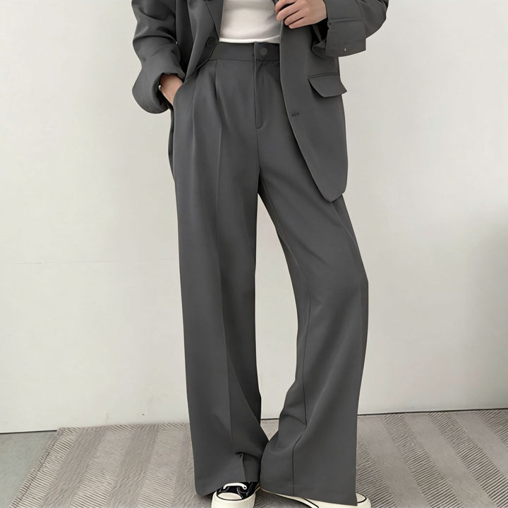 Damen elegantes Blazer-Set mit weitem Schnitt Echoarchiv