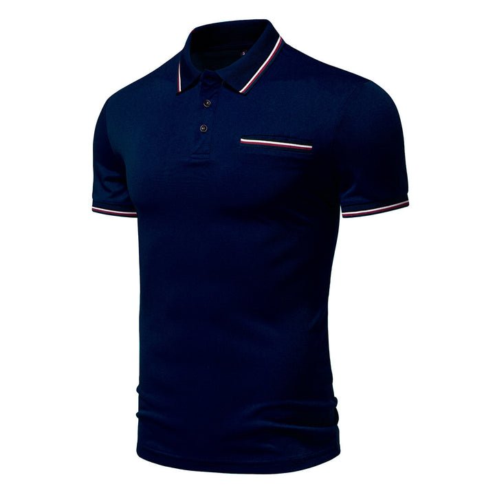 Herren Poloshirt mit kontrastierenden Akzenten und modernem Schnitt Echoarchiv