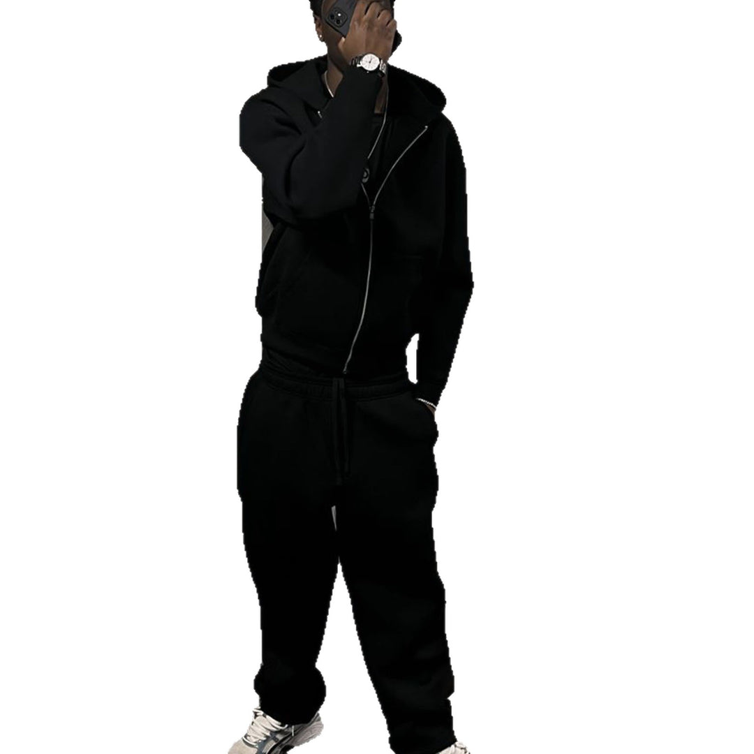Herren Oversize Zip-Hoodie und Relaxed Sweatpants Set – Cavarno