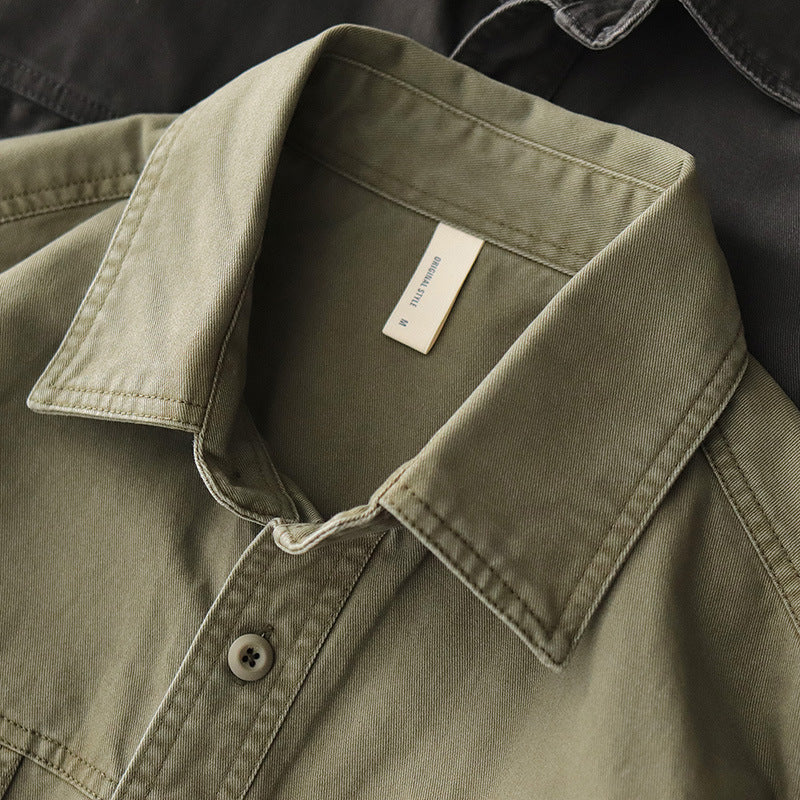 Herren modische Utility-Hemdjacke mit praktischen Brusttaschen Echoarchiv