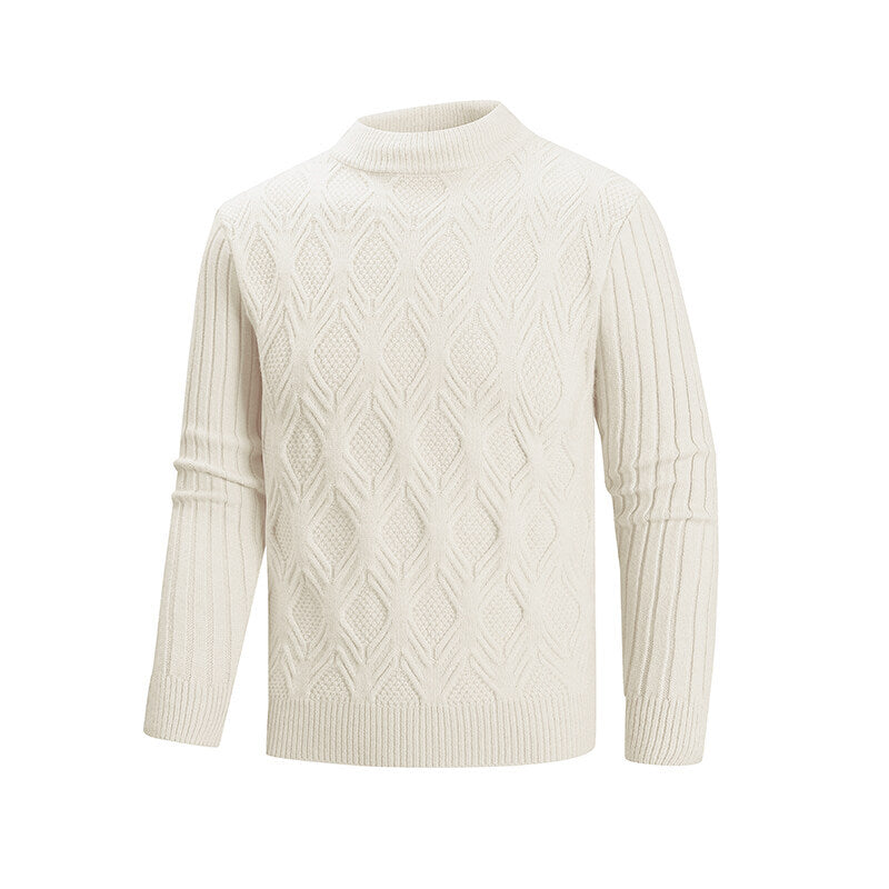 Herren Rollkragenpullover mit strukturierter Strickoberfläche Echoarchiv