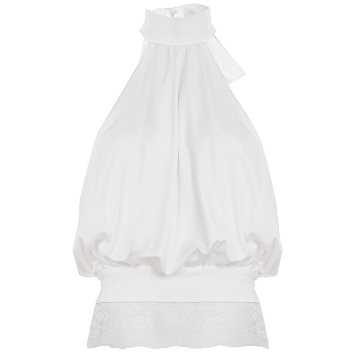 Damen elegantes Spaghetti-Trägertop mit transparentem Spitzenbesatz Echo Archiv