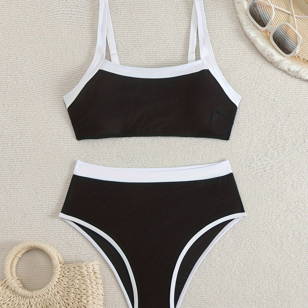 Damen Bikini-Set mit sportlichem Schnitt und hohem Taillenslip Echo Archiv