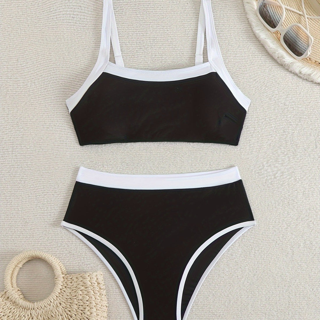 Damen Bikini-Set mit sportlichem Schnitt und hohem Taillenslip – Maréssa