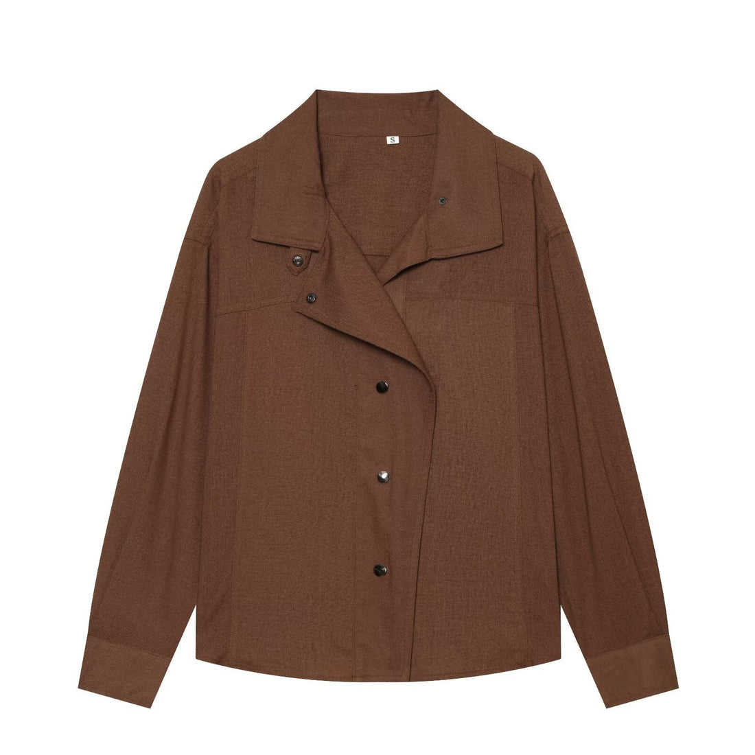 Damen Oversize Hemdblusen-Jacke mit Druckknopfblende und weiter Passform Echo Archiv