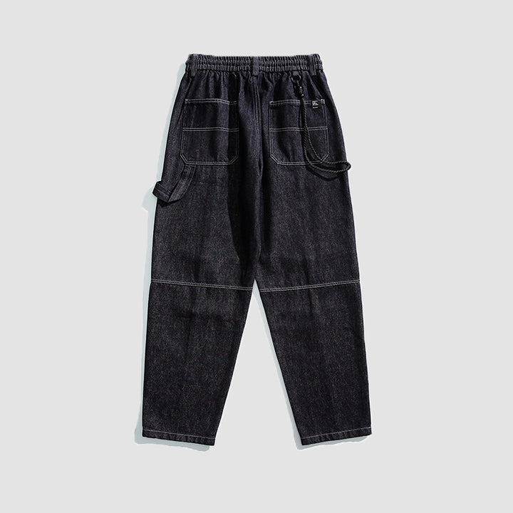 Herren Relaxed Denim-Cargohose mit elastischem Bund und verstärkten Kniepaneelen Echo Archiv