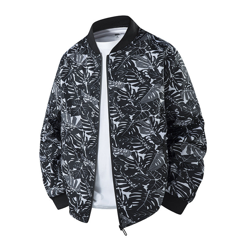 Herren Stylische Bomberjacke mit floralem Muster Echo Archiv
