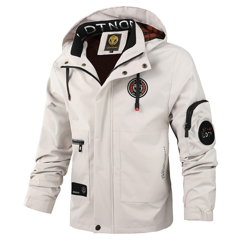 Herren nan wasserdichte Outdoorjacke mit Kapuze, multifunktionalen Taschen und atmungsaktivem Meshfutter Echo Archiv