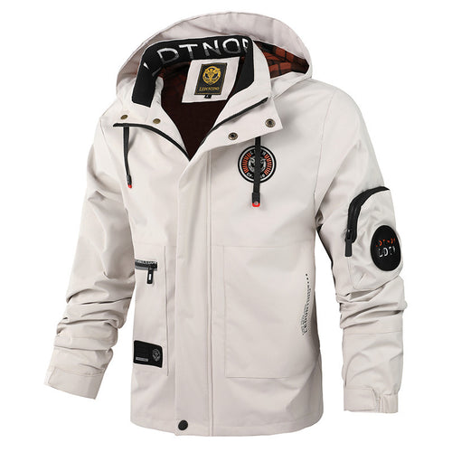 Herren nan wasserdichte Outdoorjacke mit Kapuze, multifunktionalen Taschen und atmungsaktivem Meshfutter Echo Archiv