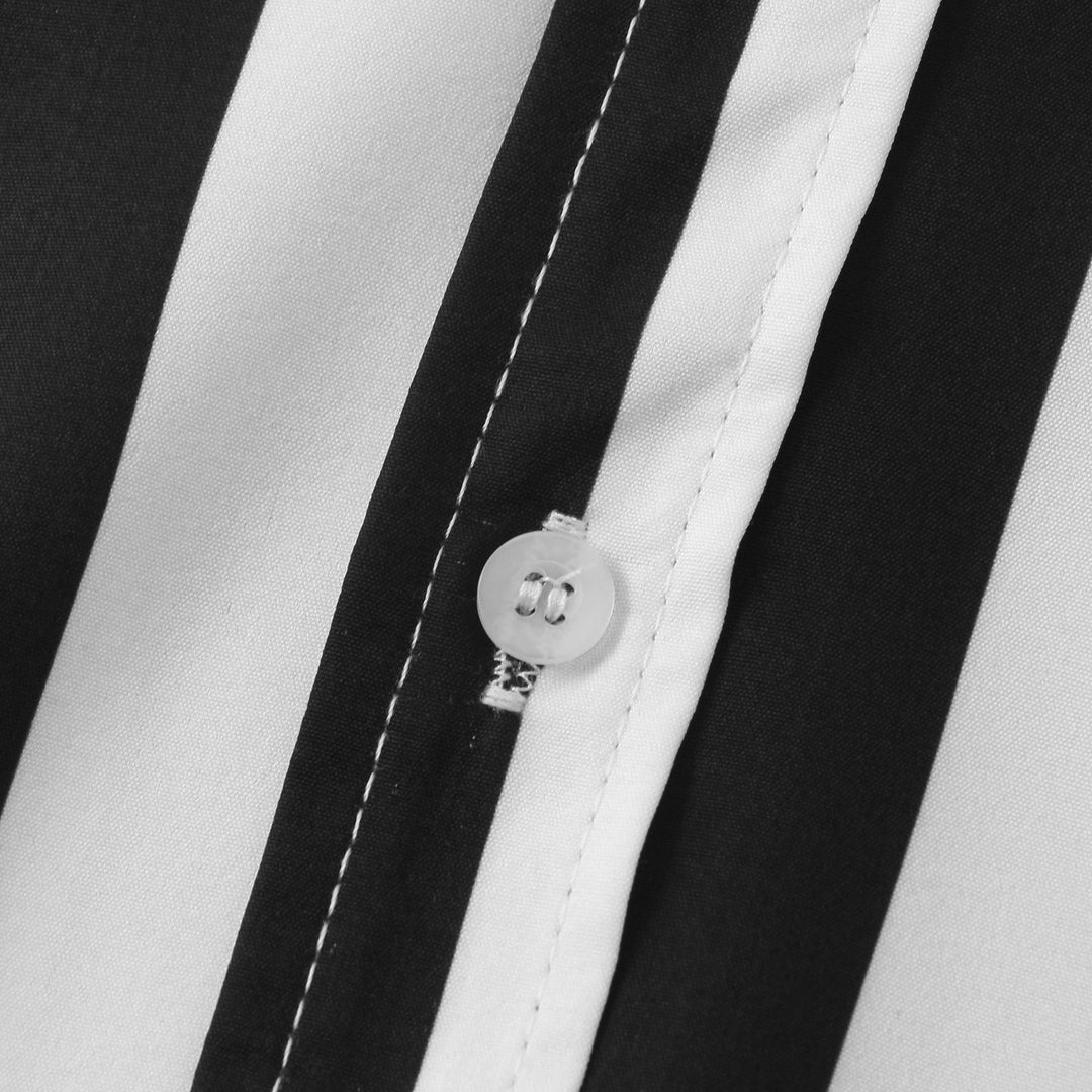 Herren Kurzarmhemd mit klassischem Streifenmuster und hochwertigem Stoff Echoarchiv