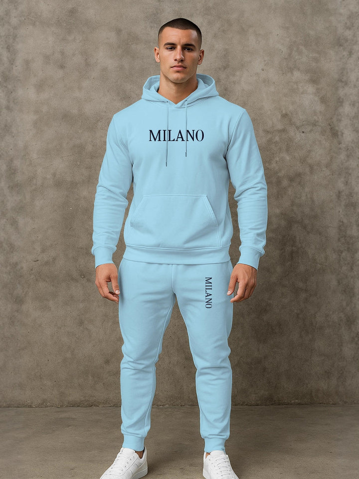 Herren modischer Hoodie und Jogginghose Set Echoarchiv