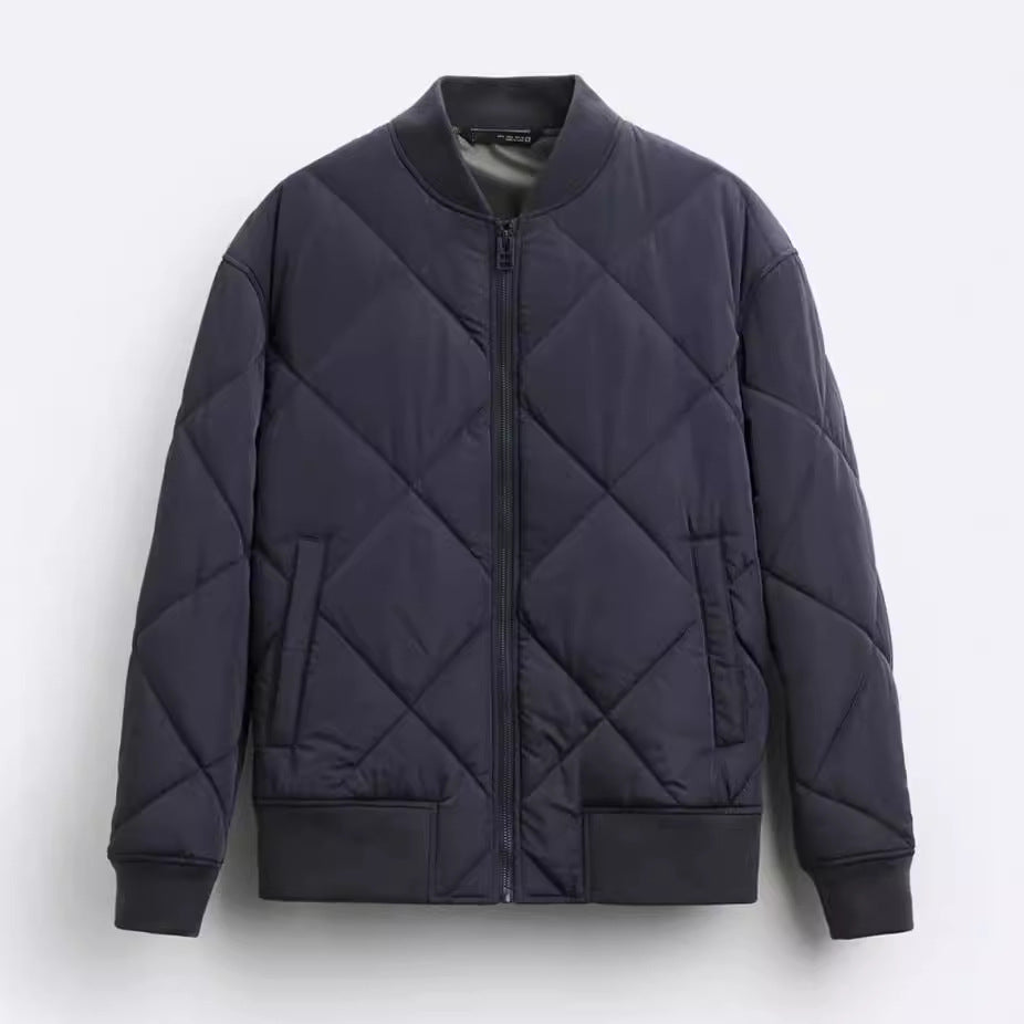 Herren gesteppte Freizeitjacke mit sportlichem Schnitt und seitlichen Taschen Hedi-Mode