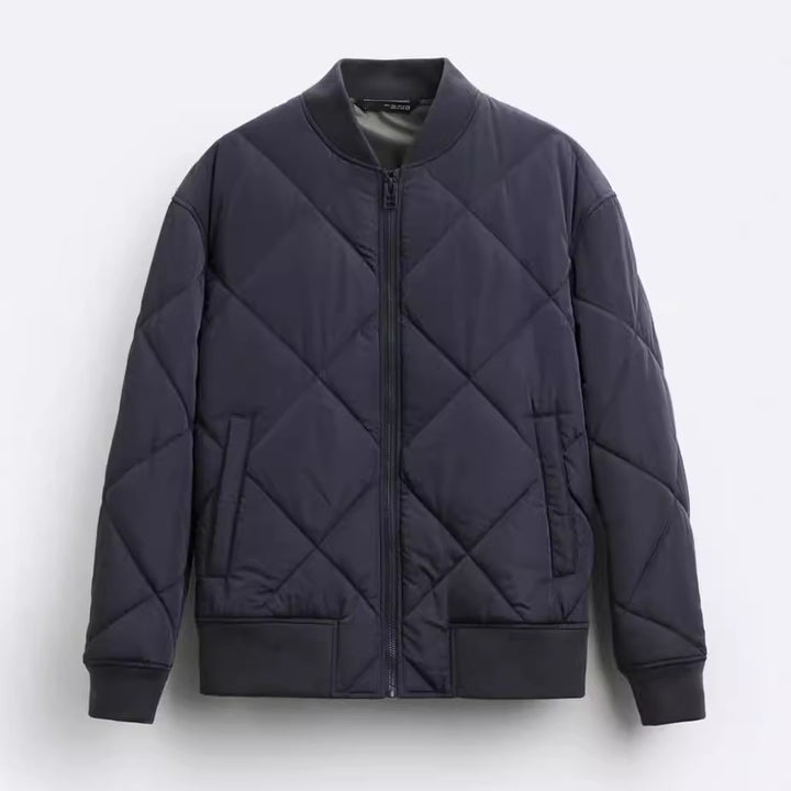 Herren gesteppte Freizeitjacke mit sportlichem Schnitt und seitlichen Taschen Hedi-Mode