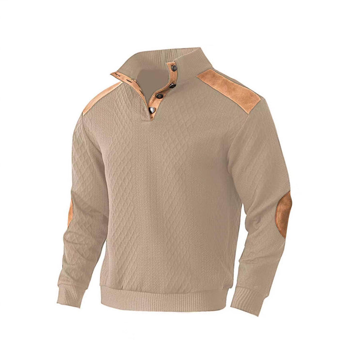 Herren Strickpullover mit einzigartigem Stehkragen und modischen Details Echoarchiv