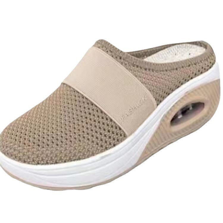 Damen Atmungsaktive Strick‑Mule mit Luftkissen‑Plateau Echo Archiv