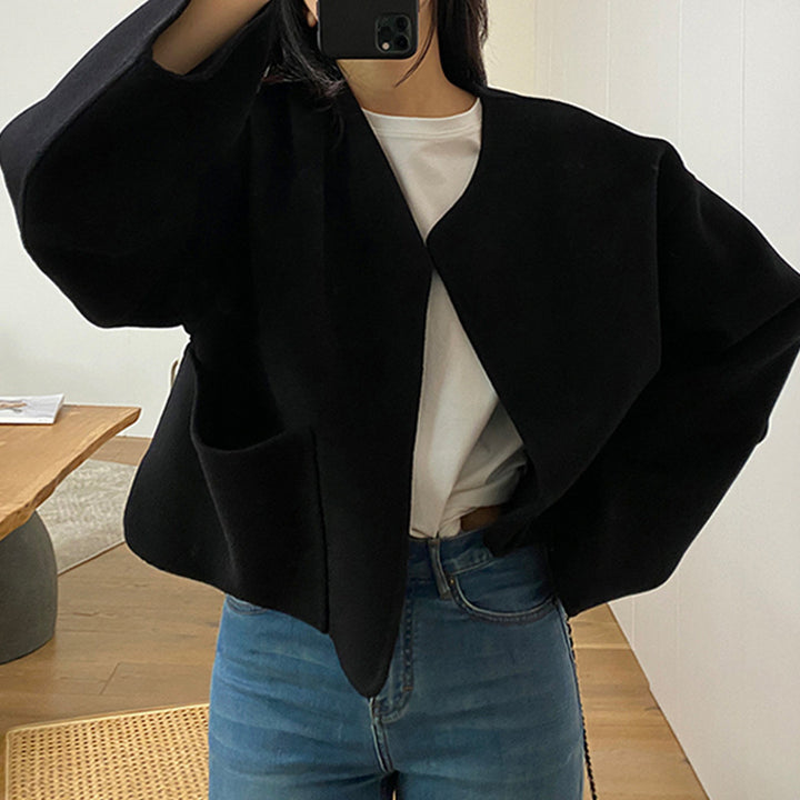 Damen Gemütliche und elegante Oversized-Jacke Echoarchiv